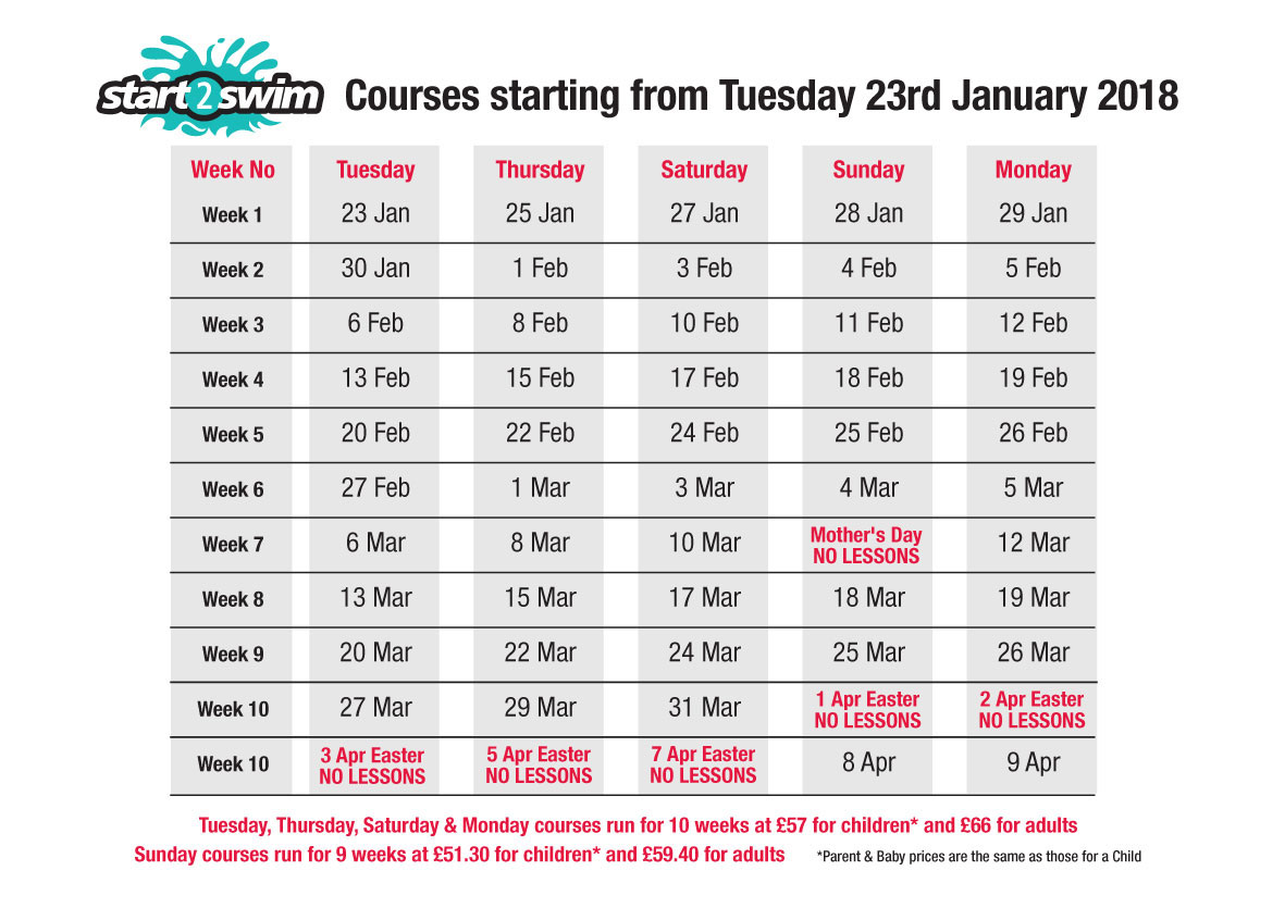 Courses Schedule
